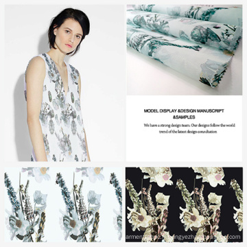 Mode Organza imprimé tissu de vêtement pour Summer Style